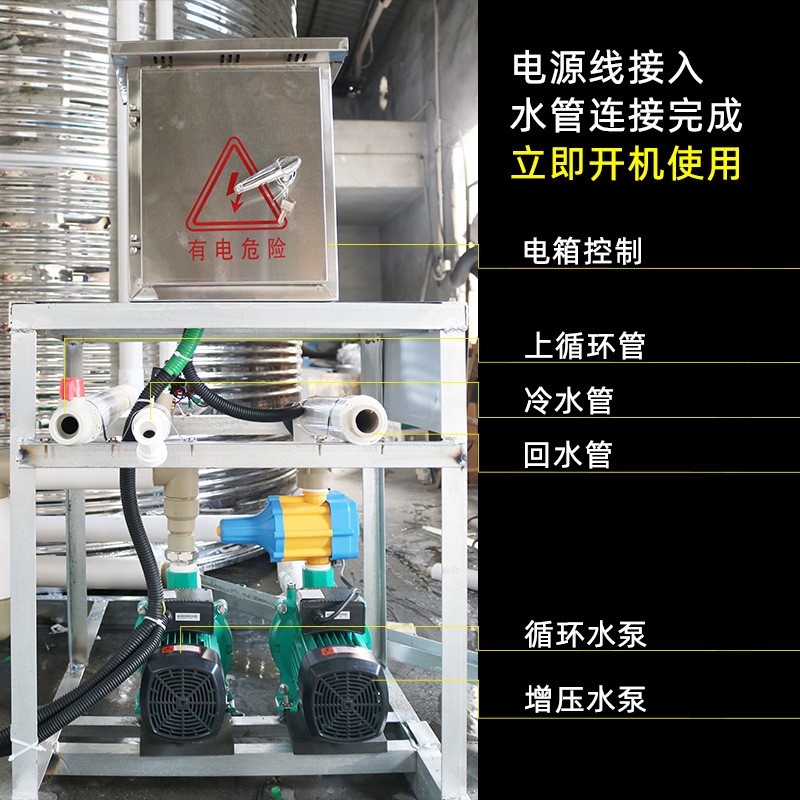 商用空氣能熱水工程一體機循環空氣源熱泵機組工地熱水器廠家直供