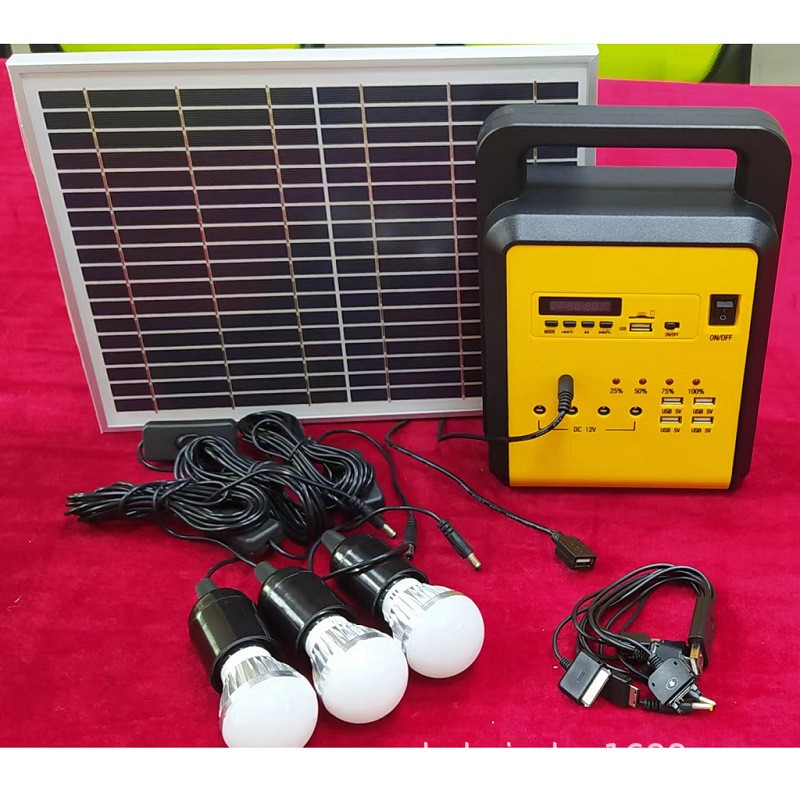 10W家用太陽能電池板發(fā)電小型系統(tǒng)照明燈擺地?cái)偀艄夥l(fā)電設(shè)備機(jī)